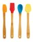 Mrs Anderson's 4pc Bamboo & Silicone Mini Tool Set - Spatula Baster Spoon Scraper